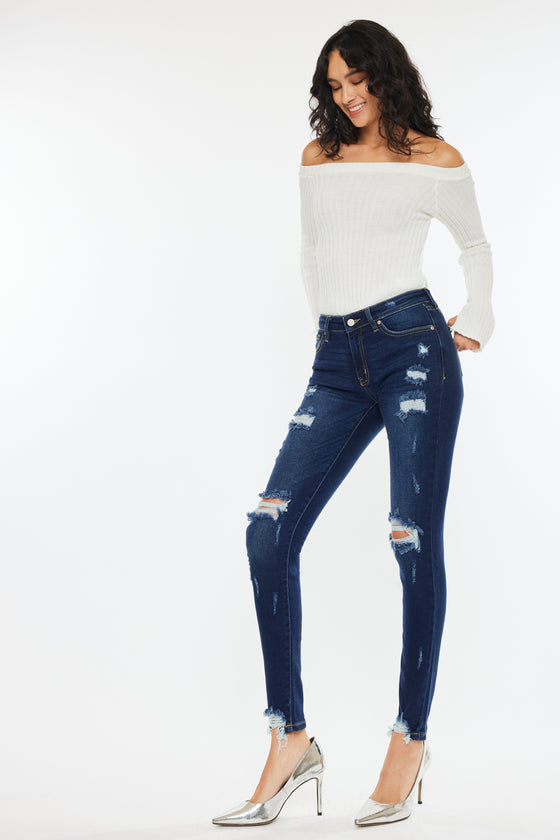 Cora Mid Rise Super Skinny Jeans