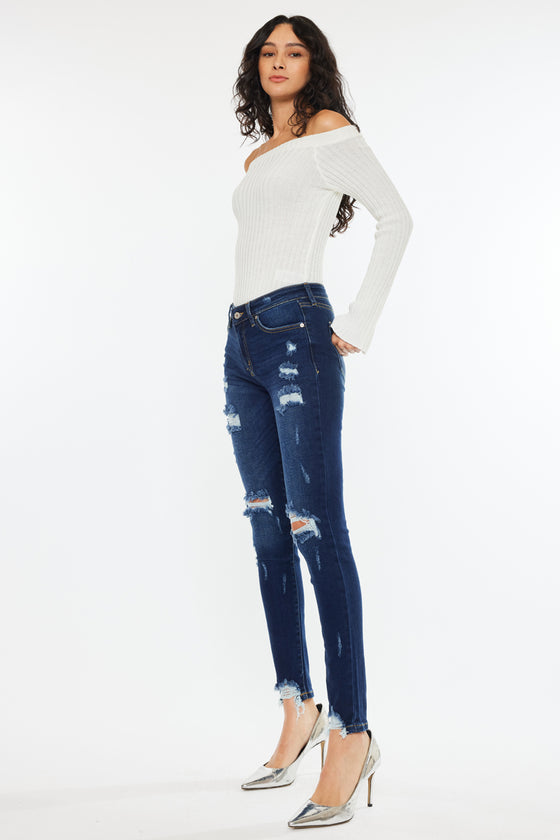 Cora Mid Rise Super Skinny Jeans