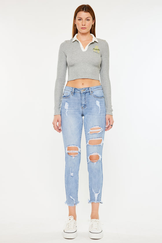 Augustina Mid Rise Ankle Skinny Jeans