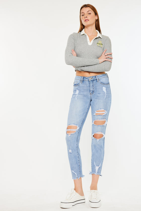 Augustina Mid Rise Ankle Skinny Jeans