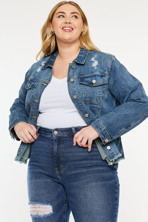 Mona Denim Jacket (Plus Size) - Official Kancan USA