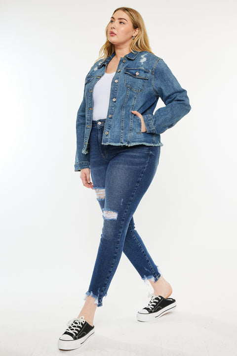 Mona Denim Jacket (Plus Size) - Official Kancan USA