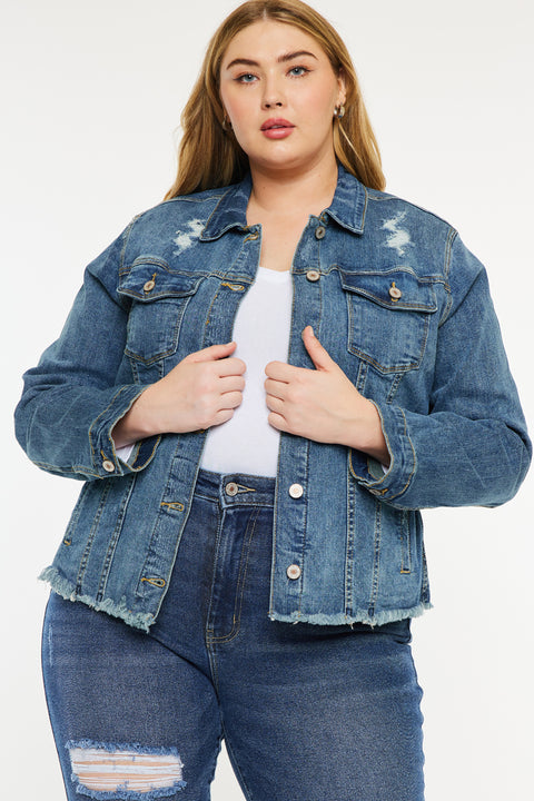 Mona Denim Jacket (Plus Size) - Official Kancan USA