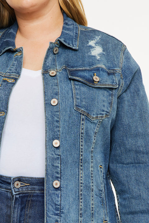 Mona Denim Jacket (Plus Size) - Official Kancan USA