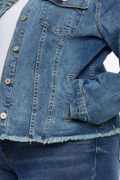 Mona Denim Jacket (Plus Size) - Official Kancan USA