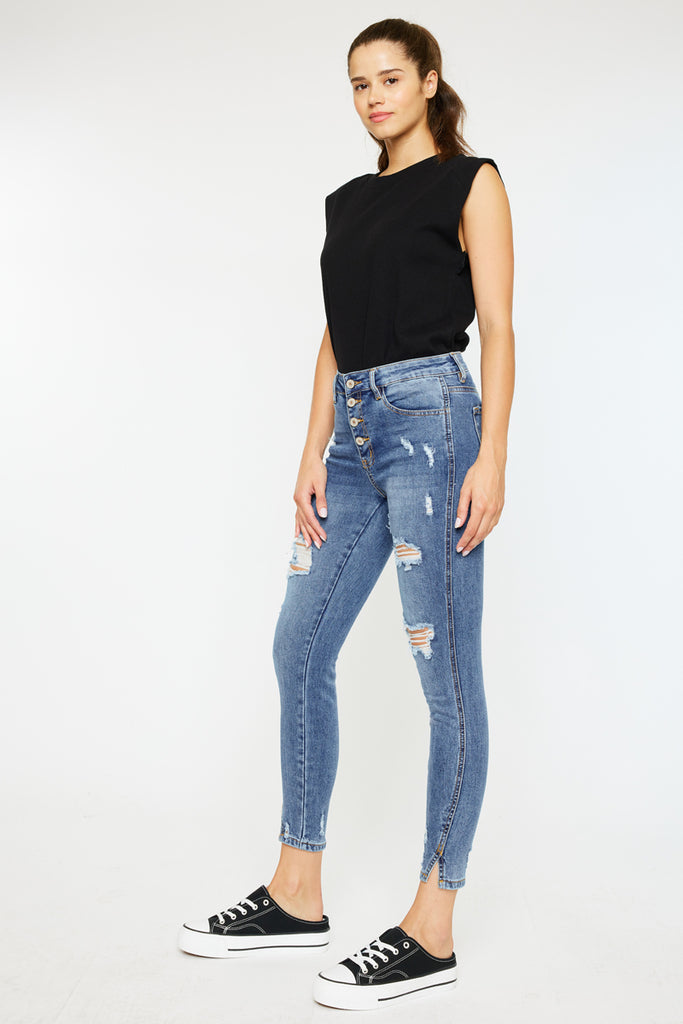 Ellington High Rise Ankle Skinny Jeans - Official Kancan USA