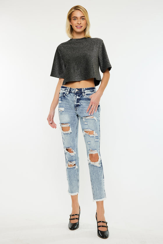 Collie High Rise Mom Jeans