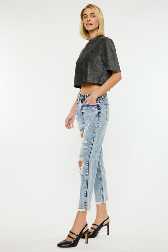 Collie High Rise Mom Jeans