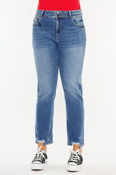 Rosemary High Rise Straight Jeans (Plus Size) - Official Kancan USA