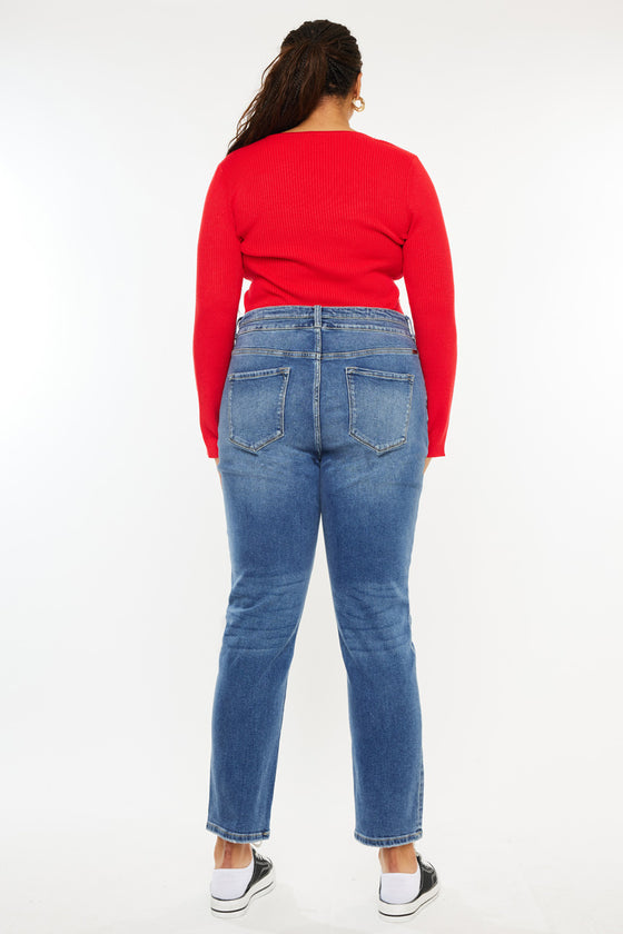 Rosemary High Rise Straight Jeans (Plus Size) - Official Kancan USA