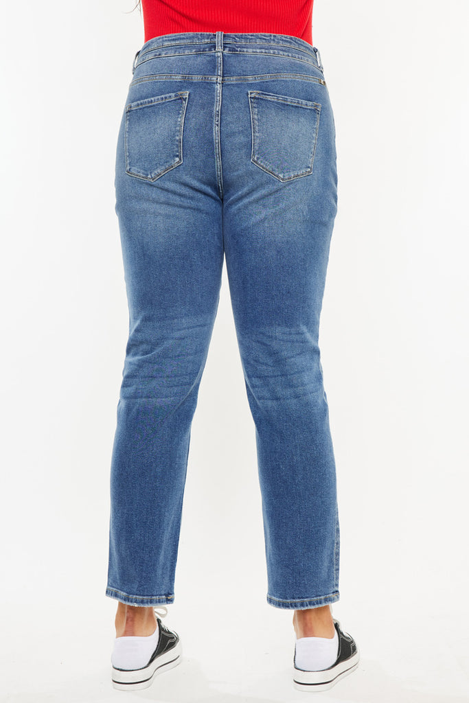 Rosemary High Rise Straight Jeans (Plus Size) - Official Kancan USA