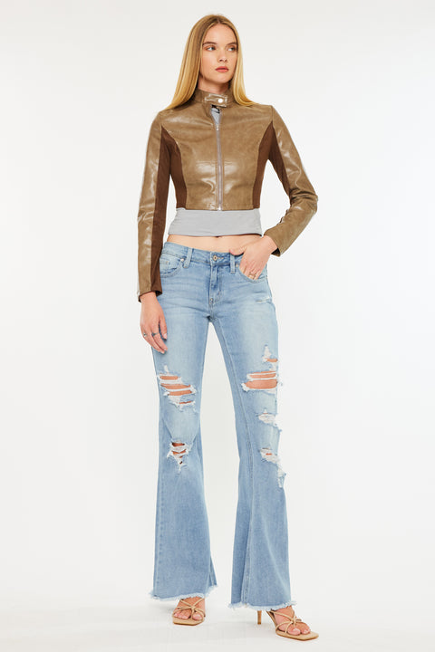 Tara Mid Rise Flare Jeans