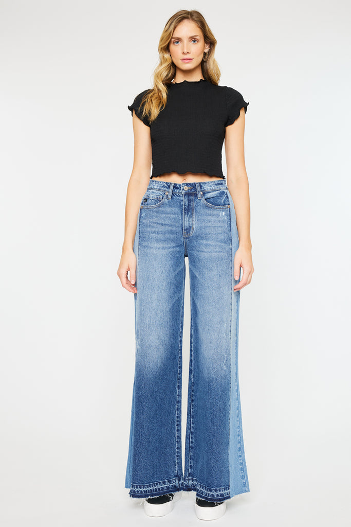 Clover High Rise Wide Leg Jeans - Official Kancan USA