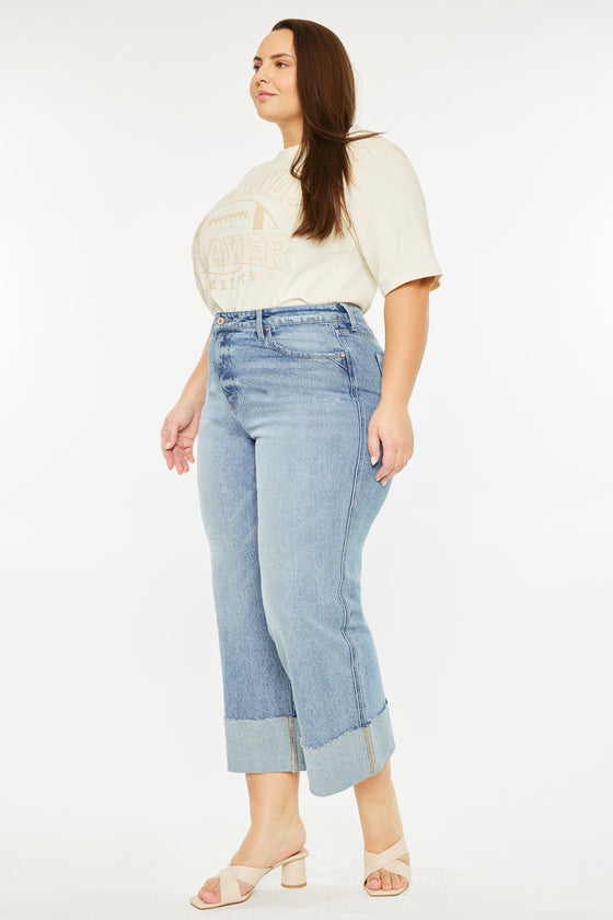 Jennie 90's Cropped Wide Leg Jeans (Plus Size)