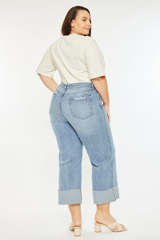 Jennie 90's Cropped Wide Leg Jeans (Plus Size)