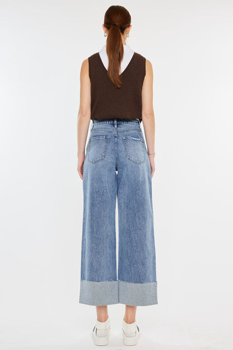 Alfie 90's Cropped  Wide Leg Jeans - Official Kancan USA