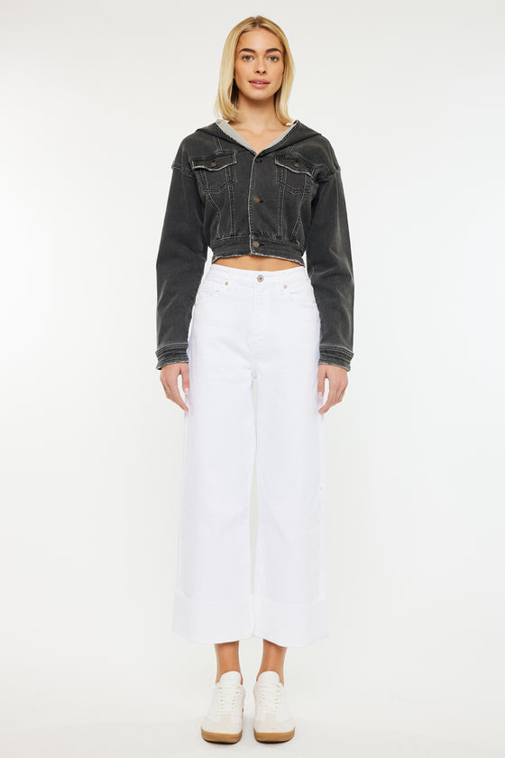 Alfie 90's Cropped  Wide Leg Jeans