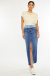 Kiki Two Tone Maxi Denim Skirt