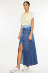 Kiki Two Tone Maxi Denim Skirt