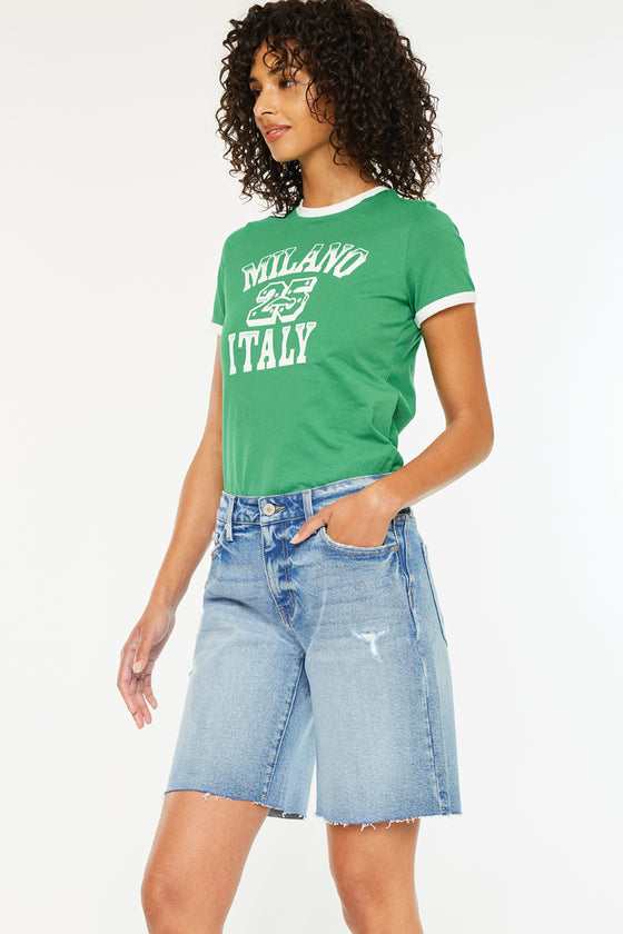 Talia Mid Rise Bermuda Shorts