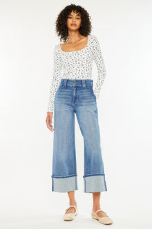  Irna 90's Cropped Wide Leg Jeans