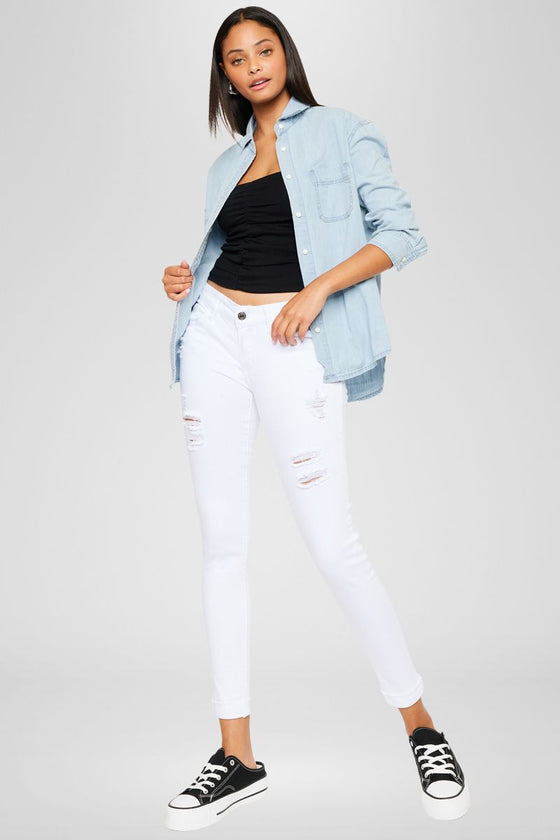 June Low Rise Ankle Skinny Jeans