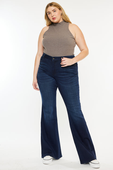 Anna Mid Rise Flare Jeans (Plus Size) - Official Kancan USA