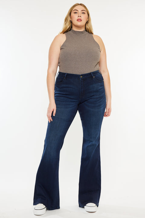 Anna Mid Rise Flare Jeans (Plus Size) - Official Kancan USA