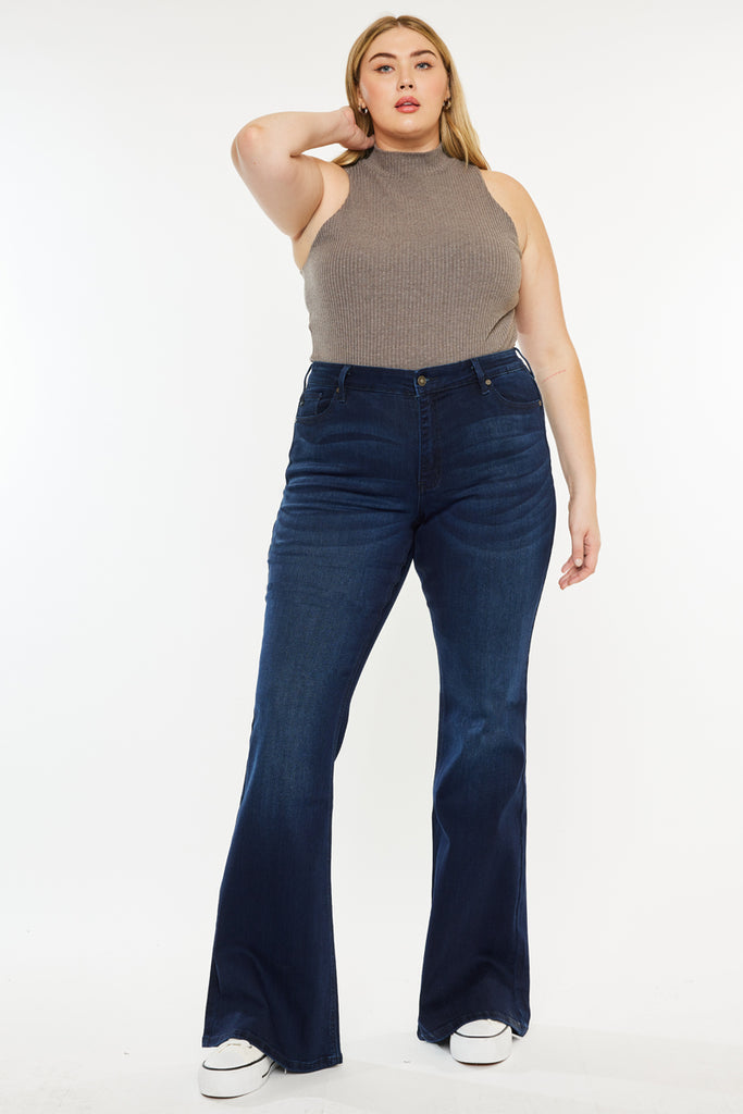 Anna Mid Rise Flare Jeans (Plus Size) - Official Kancan USA