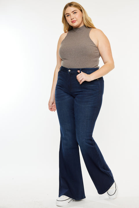 Anna Mid Rise Flare Jeans (Plus Size) - Official Kancan USA