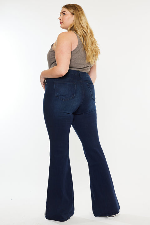 Anna Mid Rise Flare Jeans (Plus Size) - Official Kancan USA