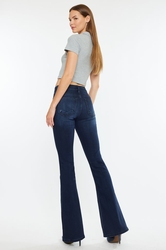 Trisha Mid Rise Classic Flare Jeans