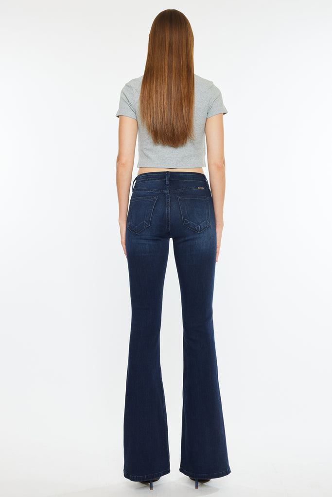 Trisha Mid Rise Classic Flare Jeans