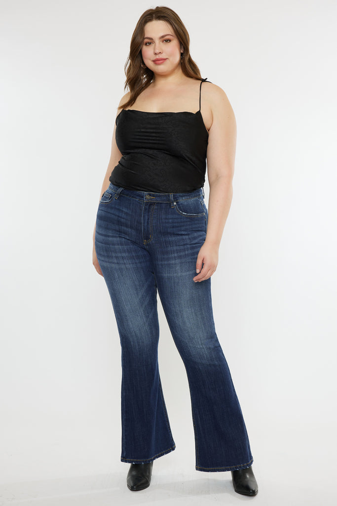 Natti Mid Rise Flare Jeans ( Plus Size) - Official Kancan USA