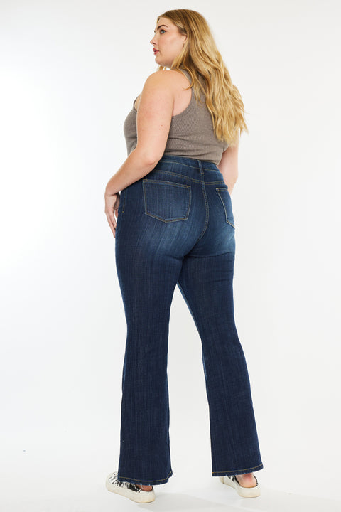 Charly  Mid Rise Flare Jeans (Petite Plus) - Official Kancan USA