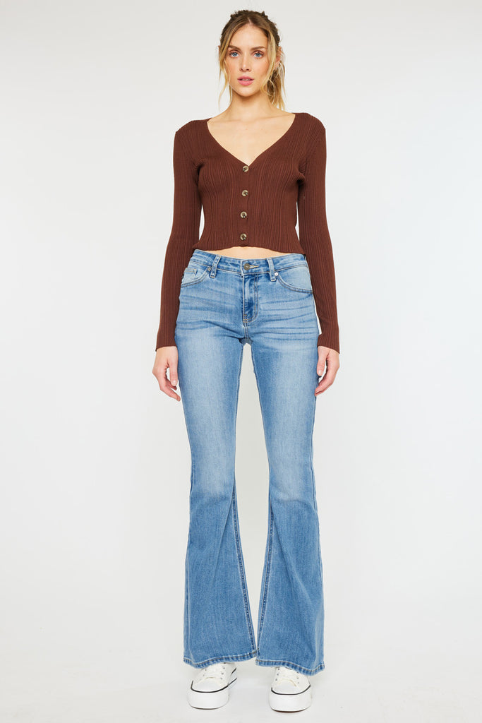 Samuel Mid Rise Flare Jeans - Official Kancan USA