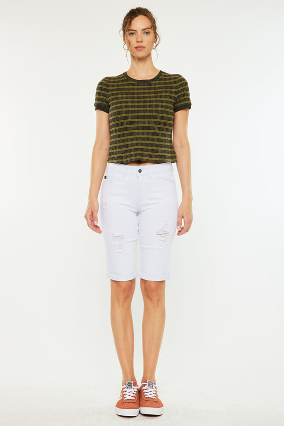 Jade Mid Rise Bermuda Shorts