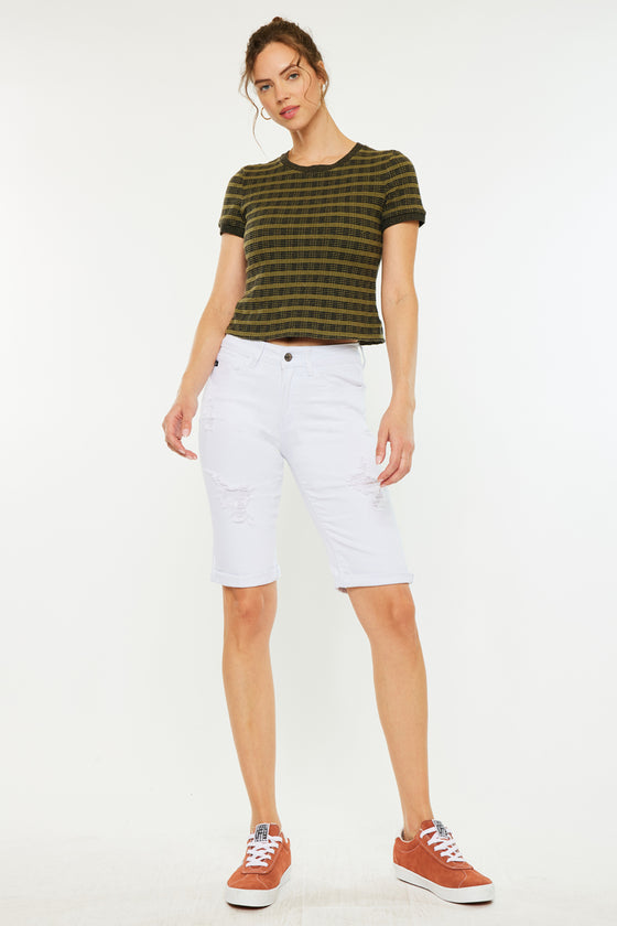 Jade Mid Rise Bermuda Shorts