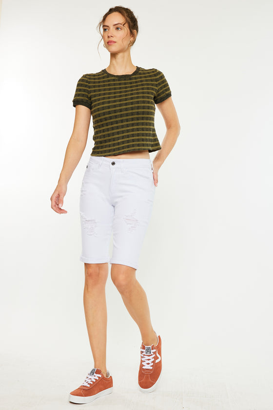 Jade Mid Rise Bermuda Shorts