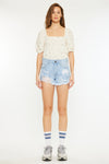 Ethel High Rise Distressed Shorts