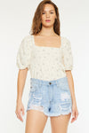 Ethel High Rise Distressed Shorts