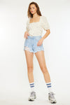 Ethel High Rise Distressed Shorts