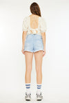 Ethel High Rise Distressed Shorts