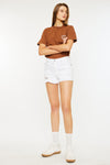 Ethel High Rise Distressed Shorts