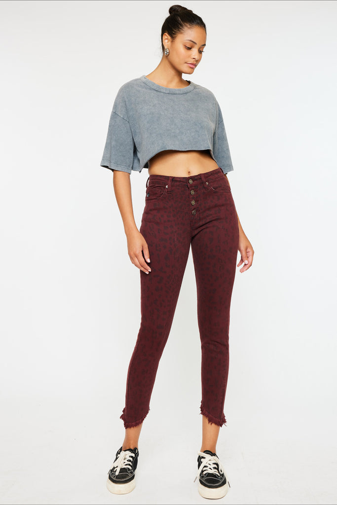 Tayona High Rise Cropped Skinny Jeans - Official Kancan USA