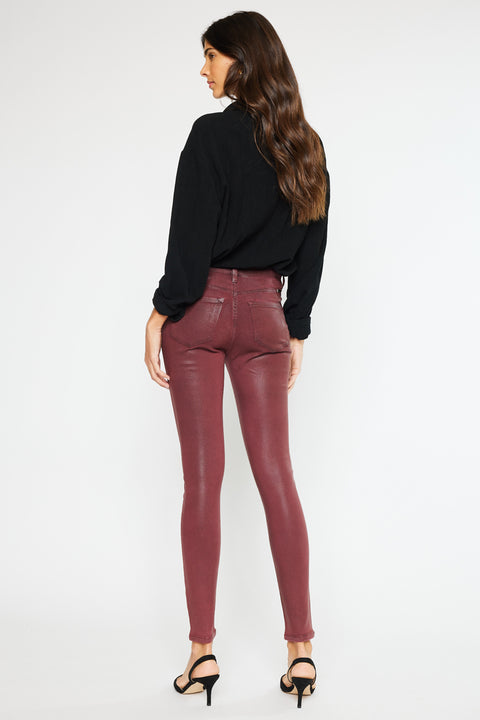 Georgie High Rise Coated Super Skinny Jeans - Official Kancan USA