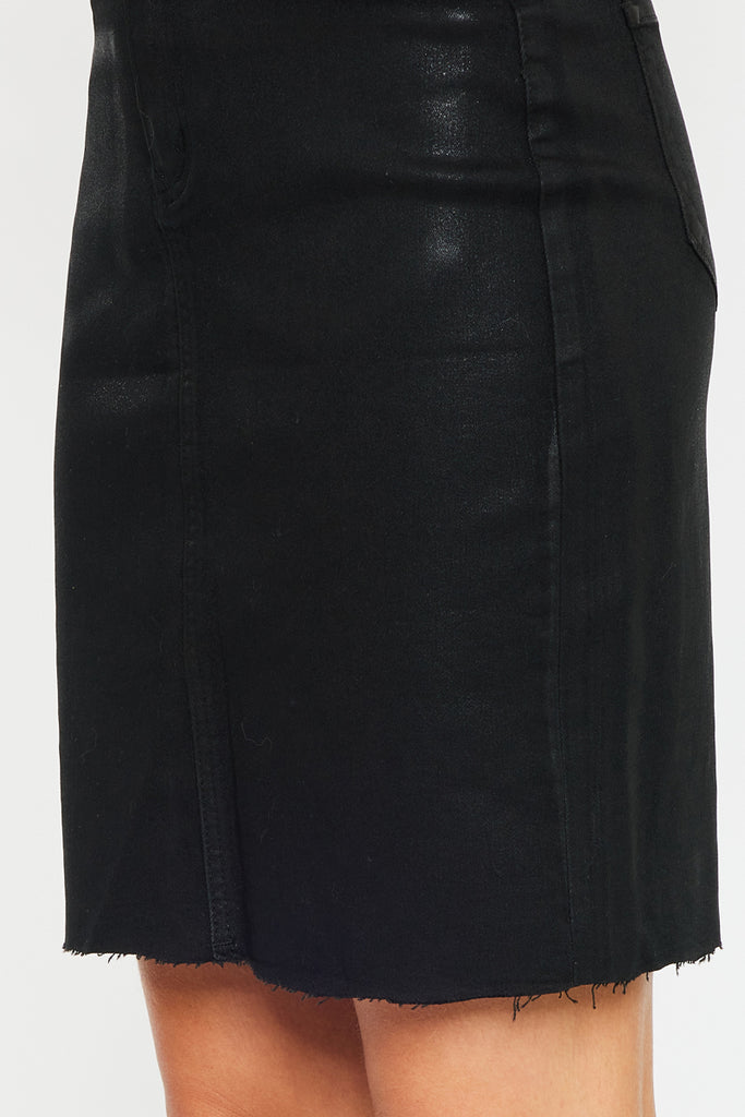 Zane High Rise Coated Midi Skirt - Official Kancan USA