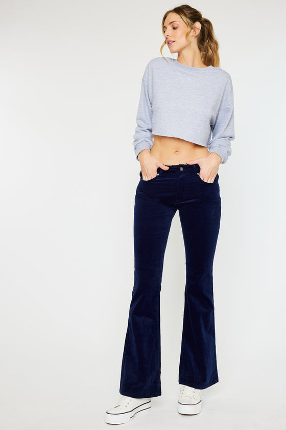 Lunita High Rise Corduroy Skinny Flare - Official Kancan USA