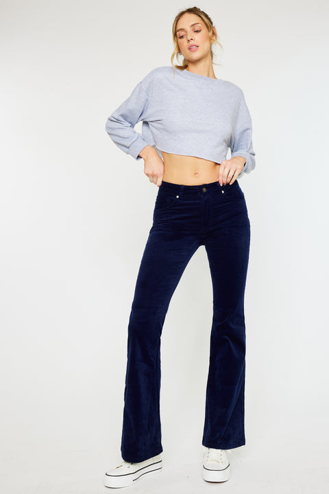 Lunita High Rise Corduroy Skinny Flare - Official Kancan USA