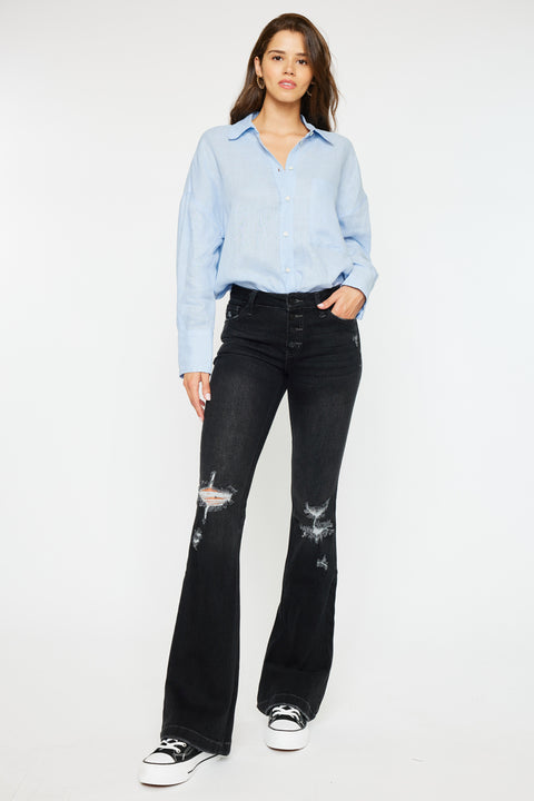 Harlowe Mid Rise Flare Jeans - Official Kancan USA